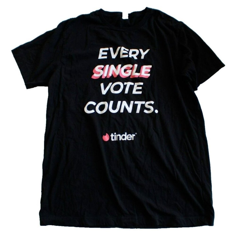 Tinder Logo - Every Single Vote Counts‎ - Men's Medium Shirt